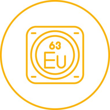 Kimyasal Element Web simgesi vektör çizimi