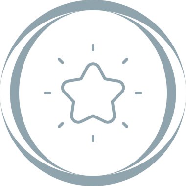 Parlayan Yıldız. Web simgesi basit tasarım