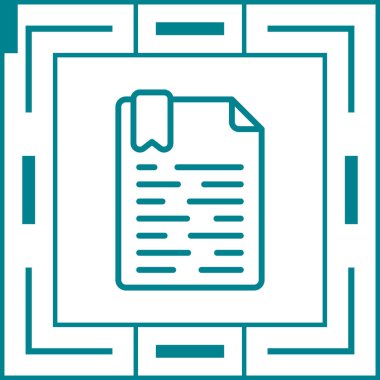 belge sayfa simgesi, vektör illüstrasyonu basit tasarım