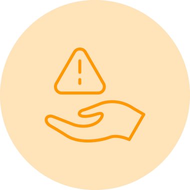 Risk. Web simgesi basit illüstrasyon