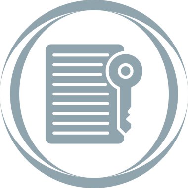 Anahtar işaretli belge. Erişilebilirlik kavramı, vektör illüstrasyonu