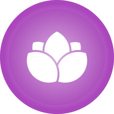 Nilüfer çiçeği. Web simgesi basit illüstrasyon
