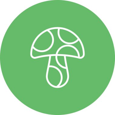 Mantar. Web simgesi basit illüstrasyon 