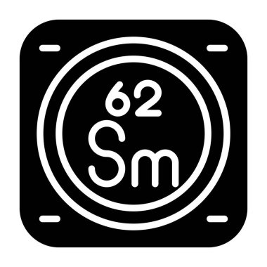 Kimyasal Element Web simgesi vektör çizimi