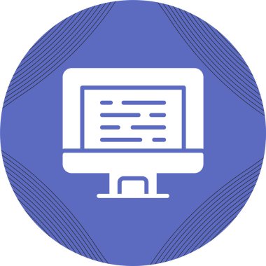 Masaüstü Bilgisayar Web simgesi vektör çizimi