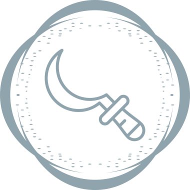 Modern Sickle simgesinin vektör illüstrasyonu