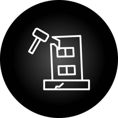 Endüstri kesintisi. Web simgesi basit illüstrasyon