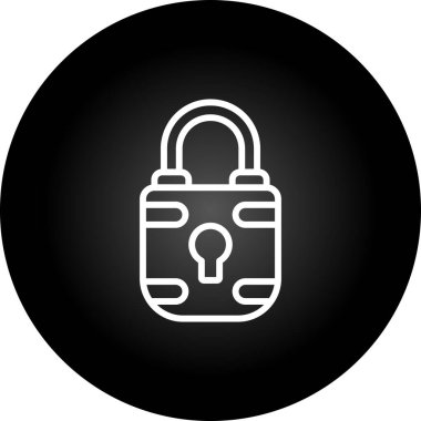 Kilit. Web simgesi basit illüstrasyon 