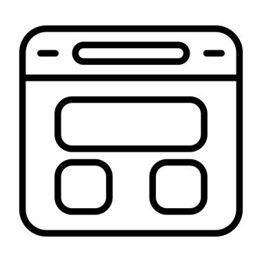 Web tarayıcı simgesi, vektör illüstrasyonu basit tasarım