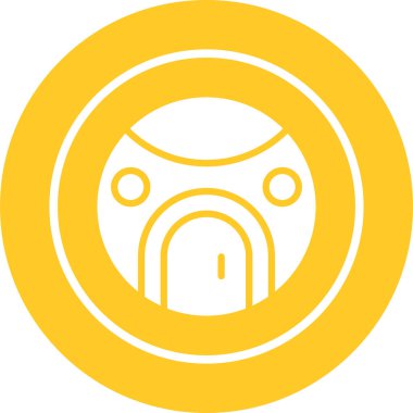 Uzay aracı simgesi, basit vektör illüstrasyonu 