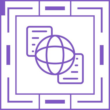 Belge Paylaşımı Web simgesi vektör çizimi