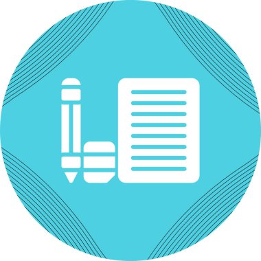 Kağıt ve kalem ağı vektör illüstrasyonlu silgi