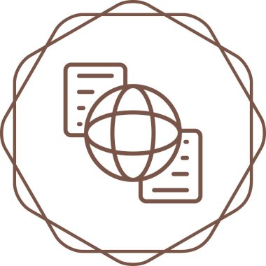 Belge Paylaşımı Web simgesi vektör çizimi