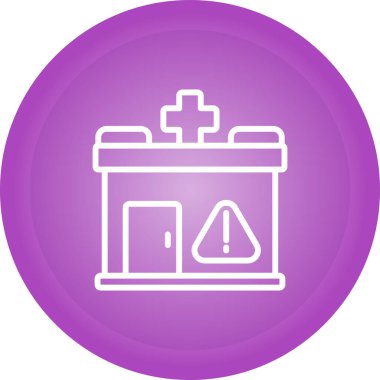 Hastane çizgisi ikon vektör tasarımı