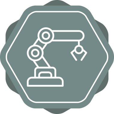 Mekanik Kol. Web simgesi basit illüstrasyon      