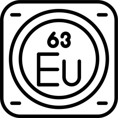 Kimyasal Element Web simgesi vektör çizimi