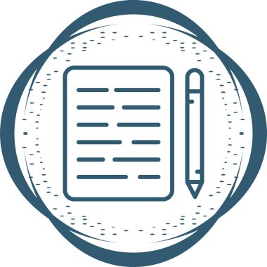 Belge Düzenleme simgesi, vektör illüstrasyonu basit tasarım