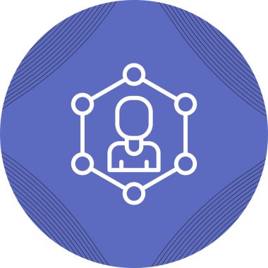 Ağ Segmentasyonu Web simgesi, basit vektör illüstrasyonu 