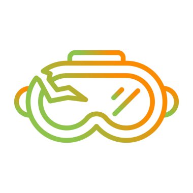 vr kulaklık simgesi, web basit illüstrasyon