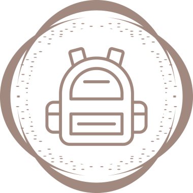 sırt çantası simgesi web basit illüstrasyon