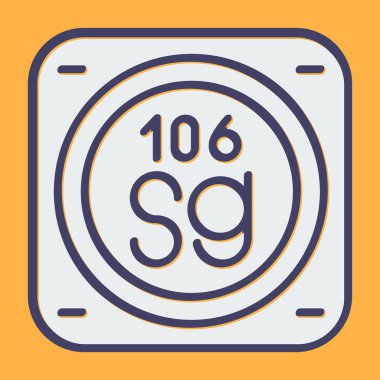 Kimyasal Element Web simgesi vektör çizimi