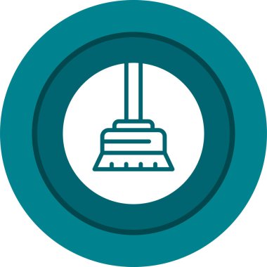 süpürge web simgesi illüstrasyonu