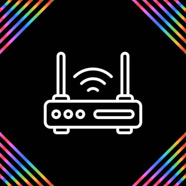 WiFi yönlendirici kutsal kişilerin resmi, vektör çizim     