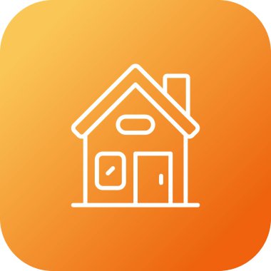 Ev. Web simgesi basit illüstrasyon 