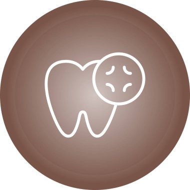 ağrılı diş simgesi, vektör illüstrasyonu