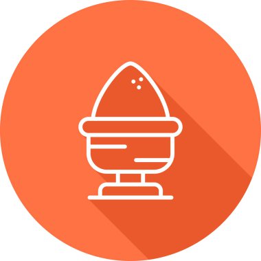 Haşlanmış yumurta ağı simgesi, basit vektör illüstrasyonu