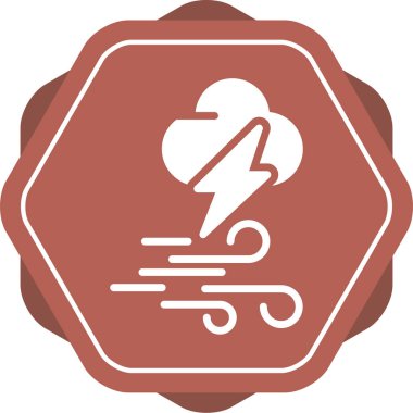 Fırtına bulutu kutsal kişilerin resmi, vektör çizim       