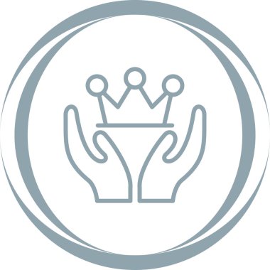 Taç. Web simgesi basit illüstrasyon