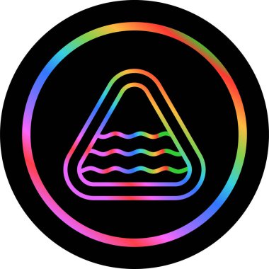 Uyarı levhası. Web simgesi vektör illüstrasyonu