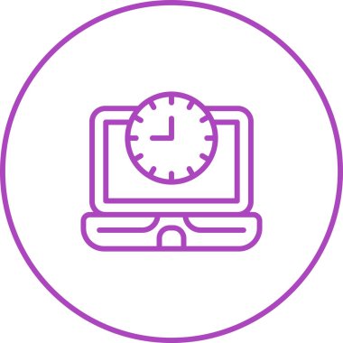 dizüstü bilgisayar web simgesi, basit illüstrasyon