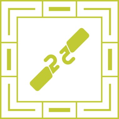 Kırık Kablo web simgesi, basit illüstrasyon 