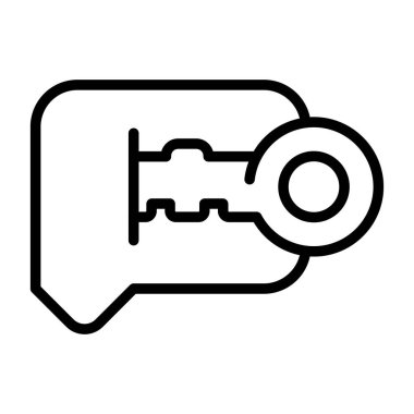 Sohbet balonu simgesi, vektör illüstrasyonu basit tasarım