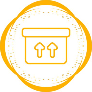 Kutu Yukarı simgesinin vektör illüstrasyonu