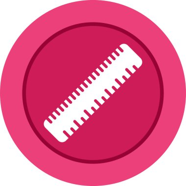 Düz cetvel simgesinin vektör çizimi 