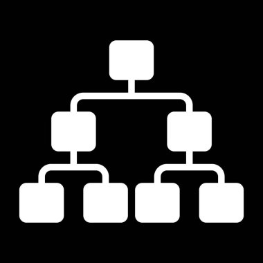 Karar ağaçları. Web simgesi basit illüstrasyon