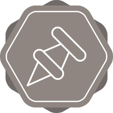 Pushpin web simgesi vektör illüstrasyonu
