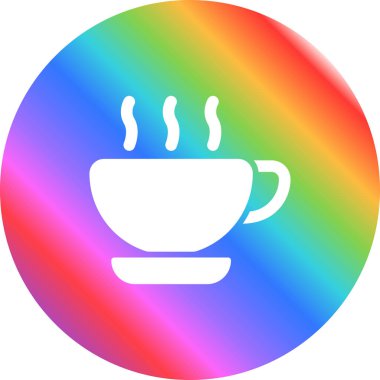 Sıcak kupa web simgesi, basit illüstrasyon 