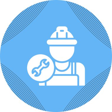 Tesisatçı. Web simgesi basit tasarım