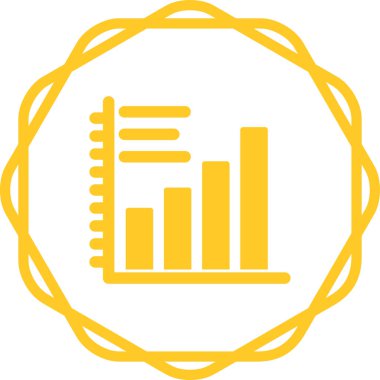 Çubuk Grafik simgesi, vektör illüstrasyonu basit tasarım