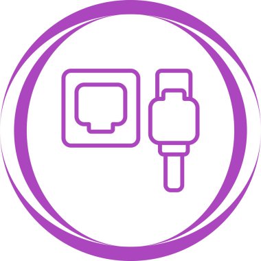 Ethernet web simgesinin vektör illüstrasyonu