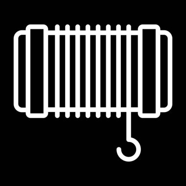 Halatı çeken kablo. Web simgesi basit illüstrasyon