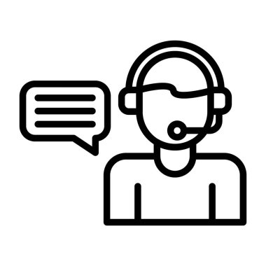 Kişisel Yardımcı simgesinin vektör illüstrasyonu 