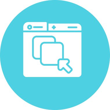 Grafik Tasarım Web simgesi vektör illüstrasyonu