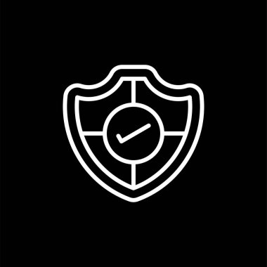 Kalkanın basit vektör simgesi, güvenlik kavramı