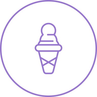 dondurma koni simgesi vektör çizimi tasarımı