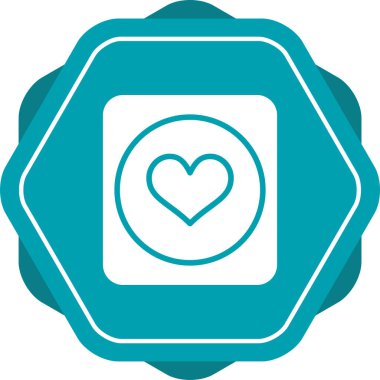 Kalp. Web simgesi basit illüstrasyon 